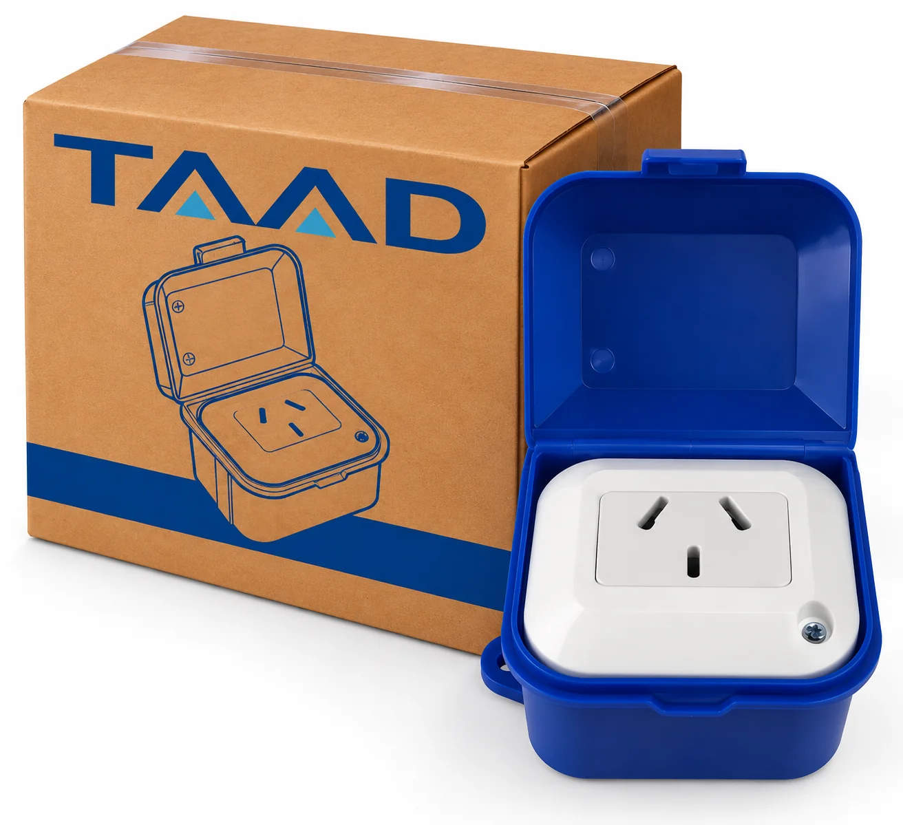 CAJA CAPSULADA EXTERIOR 1 TOMA BINORMA AZUL