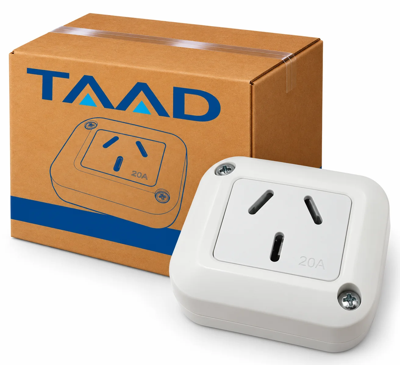 CAJA TOMACORRIENTE EXTERIOR 20 AMP TAAD